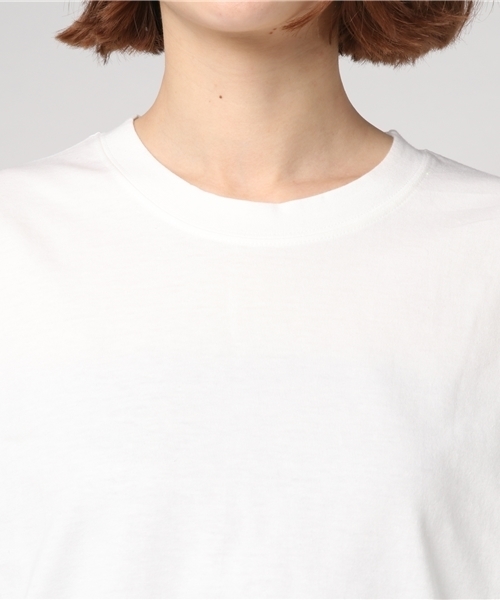 DING（ディング）の「DING/ビッグシルエットスリーブカットソー（Tシャツ/カットソー・レディース・ホワイト/ライトピンク/イエロー/オレンジ・FREE）」の9枚目の写真