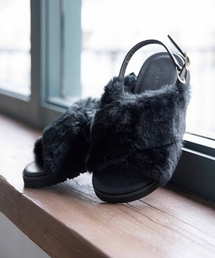 ふわふわモコモコ可愛い ファーサンダルコーデ Zozotown