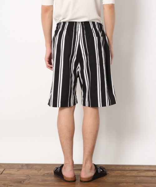RAGEBLUE（レイジブルー）の「ストライプワイドショーツ/764519（その他パンツ・メンズ・ブラック/ベージュ・MEDIUM/LARGE）」の4枚目の写真