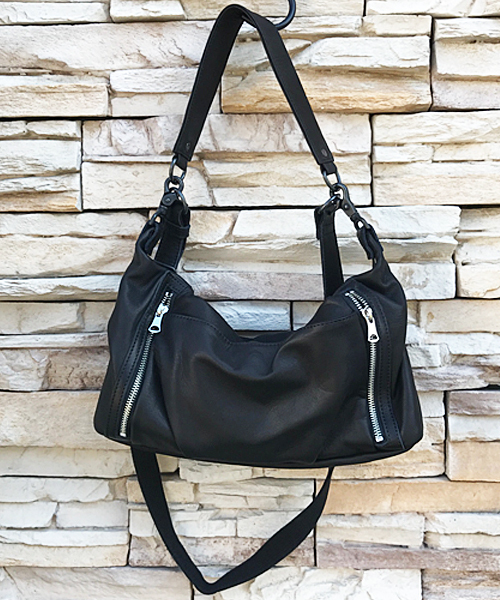 DECADE(ディケイド)の「オイルドカウレザー・ミニ2ウェイショルダー DECADE(No-00972) Oiled Cow Leather Mini 2way Shoulder Bag(ショルダーバッグ)」|ブラック
