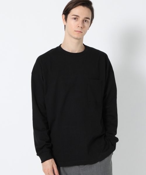 GLOBAL WORK（グローバルワーク）の「リラックスリブロングＴシャツ/764287（Tシャツ/カットソー・メンズ・ブラック/オレンジ/グリーン/ホワイト/ライトブルー・X-LARGE/MEDIUM/SMALL/LARGE）」の3枚目の写真