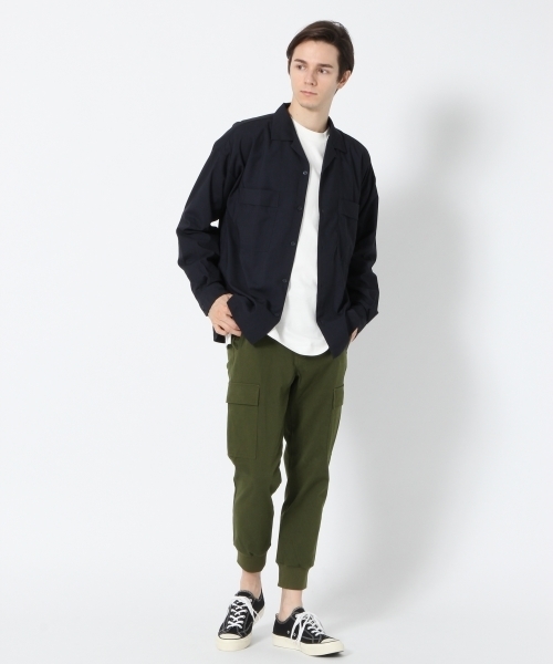 GLOBAL WORK（グローバルワーク）の「リラックスリブロングＴシャツ/764287（Tシャツ/カットソー・メンズ・ブラック/オレンジ/グリーン/ホワイト/ライトブルー・X-LARGE/MEDIUM/SMALL/LARGE）」の14枚目の写真