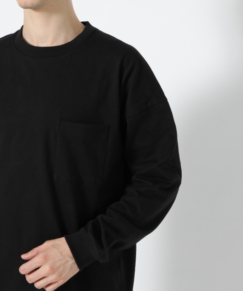 GLOBAL WORK（グローバルワーク）の「リラックスリブロングＴシャツ/764287（Tシャツ/カットソー・メンズ・ブラック/オレンジ/グリーン/ホワイト/ライトブルー・X-LARGE/MEDIUM/SMALL/LARGE）」の6枚目の写真