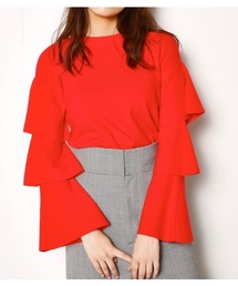 SLY | FRILLS SLEEVE TOPS(ニット/セーター)