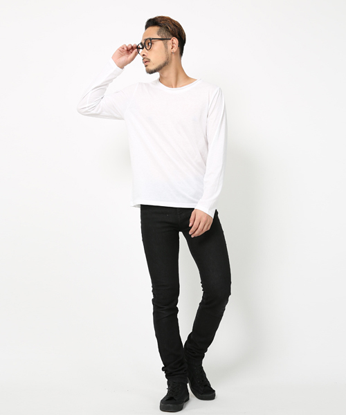 Rocky Monroe(ロッキーモンロー)の「ツインロールネック長袖Tシャツ(Tシャツ/カットソー・メンズ・ホワイト/ブラック/カーキ/杢グレー/ネイビー/オートミール/ブルー系その他/ブルー系その他2/ブラウン系その他/ピンク/ターコイズブルー/ブルー系その他3/マスタード/レッド/ブラウン/カーキオリーブ/チャコール・M/L/XL)」の18枚目の写真