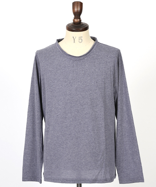 Rocky Monroe(ロッキーモンロー)の「ツインロールネック長袖Tシャツ(Tシャツ/カットソー・メンズ・ホワイト/ブラック/カーキ/杢グレー/ネイビー/オートミール/ブルー系その他/ブルー系その他2/ブラウン系その他/ピンク/ターコイズブルー/ブルー系その他3/マスタード/レッド/ブラウン/カーキオリーブ/チャコール・M/L/XL)」の22枚目の写真