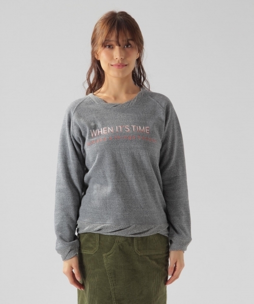 BAYFLOW（ベイフロー）の「BAYFLOW／バックパイルプリントプルオーバー（Tシャツ/カットソー・レディース・ネイビー/ホワイト・MEDIUM/SMALL）」の5枚目の写真