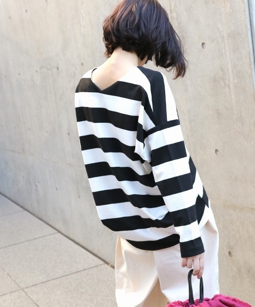 niko and...(ニコアンド)の「TRポリウレタン機能付きVネックプルオーバー(シャツ/ブラウス・レディース・ホワイト/ブラック/その他1/その他2/その他3/ピンク・LARGE/MEDIUM)」の16枚目の写真