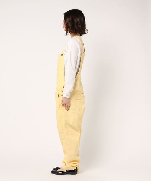 OLD BETTY'S（オールドベティーズ）の「Canvas Damage Overall/キャンバス ダメージ オーバーオール（サロペット/オーバーオール・レディース・アイボリー/カーキ・FREE）」の3枚目の写真