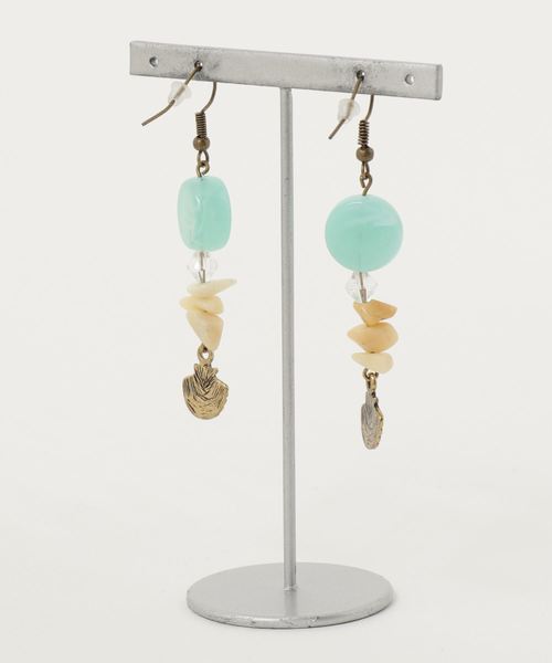 TONE SELECT GOODS(トーンセレクトグッズ)の「【muddy-maua】シェルピアス(ピアス(両耳用)・レディース・アクア・FREE)」の2枚目の写真
