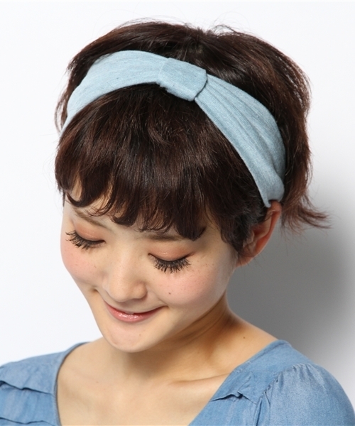 mystic（ミスティック）の「リボンターバン（ヘアバンド・レディース・ベージュ/チャコールグレー/ミント/ブラウン/ブラック/グレー・ﾌﾘ-）」の8枚目の写真