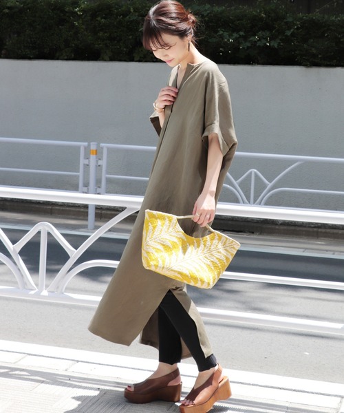 JOURNAL STANDARD（ジャーナルスタンダード）の「《WEB限定》JS+eVIS麻ワンピース◆（ワンピース・レディース・ベージュ/カーキ/ネイビー・FREE）」の11枚目の写真