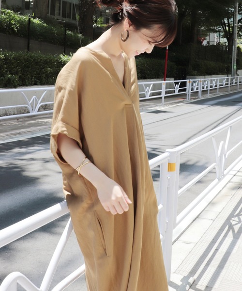 JOURNAL STANDARD（ジャーナルスタンダード）の「《WEB限定》JS+eVIS麻ワンピース◆（ワンピース・レディース・ベージュ/カーキ/ネイビー・FREE）」の20枚目の写真