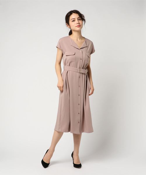 N.（N. Natural Beauty Basic）（エヌエヌナチュラルビューティーベーシック）の「ノースリーブスキッパー羽織りワンピース（ワンピース・レディース・ネイビー/グリーン/ベージュ・MEDIUM）」の6枚目の写真