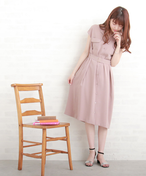 N.（N. Natural Beauty Basic）（エヌエヌナチュラルビューティーベーシック）の「ノースリーブスキッパー羽織りワンピース（ワンピース・レディース・ネイビー/グリーン/ベージュ・MEDIUM）」の8枚目の写真