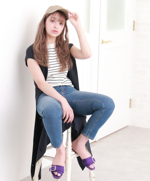 N.（N. Natural Beauty Basic）（エヌエヌナチュラルビューティーベーシック）の「ノースリーブスキッパー羽織りワンピース（ワンピース・レディース・ネイビー/グリーン/ベージュ・MEDIUM）」の17枚目の写真