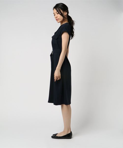 N.（N. Natural Beauty Basic）（エヌエヌナチュラルビューティーベーシック）の「ノースリーブスキッパー羽織りワンピース（ワンピース・レディース・ネイビー/グリーン/ベージュ・MEDIUM）」の4枚目の写真