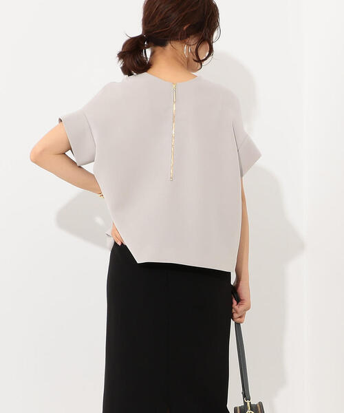 Jewel Changes（ジュエルチェンジズ）の「【EMMEL REFINES】SMF PE/TA Wクロス 2WAY プルオーバー（シャツ/ブラウス・レディース・ブラック/ダークグリーン/ライトグレー・FREE）」の3枚目の写真