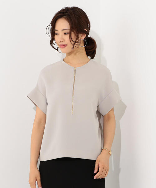 Jewel Changes（ジュエルチェンジズ）の「【EMMEL REFINES】SMF PE/TA Wクロス 2WAY プルオーバー（シャツ/ブラウス・レディース・ブラック/ダークグリーン/ライトグレー・FREE）」の16枚目の写真