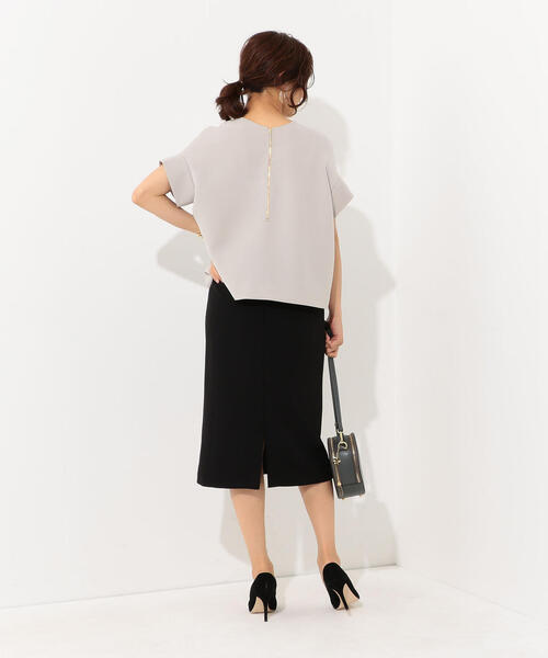 Jewel Changes（ジュエルチェンジズ）の「【EMMEL REFINES】SMF PE/TA Wクロス 2WAY プルオーバー（シャツ/ブラウス・レディース・ブラック/ダークグリーン/ライトグレー・FREE）」の8枚目の写真