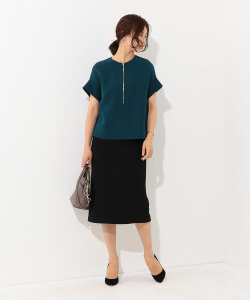 Jewel Changes（ジュエルチェンジズ）の「【EMMEL REFINES】SMF PE/TA Wクロス 2WAY プルオーバー（シャツ/ブラウス・レディース・ブラック/ダークグリーン/ライトグレー・FREE）」の11枚目の写真