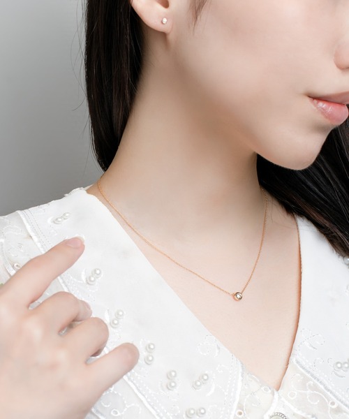 ESTELLE（エステール）の「K18 イエローゴールド ダイヤモンド ネックレス（0.2ct） ESTELLE/エステール WEB限定（ネックレス・レディース・イエローゴールド・40cm）」の19枚目の写真