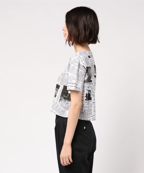 VIBGYOR Women（ヴィブジョー　ウィメン）の「【six mouse】総柄ショート丈Tシャツ（Tシャツ/カットソー・レディース・A/B/C・FREE）」の4枚目の写真