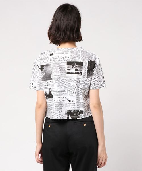 VIBGYOR Women（ヴィブジョー　ウィメン）の「【six mouse】総柄ショート丈Tシャツ（Tシャツ/カットソー・レディース・A/B/C・FREE）」の5枚目の写真