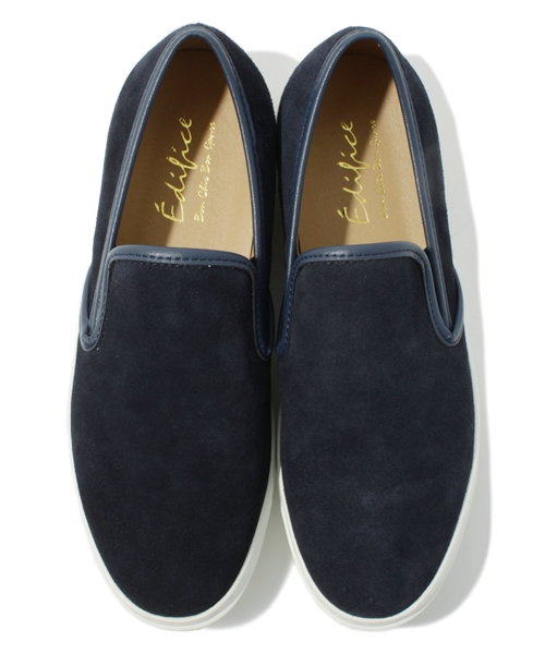 EDIFICE（エディフィス）の「【2ND1月号 掲載】EDIFICE スエードスリッポンスニーカー（スニーカー・メンズ・ネイビー/ブラック/ブラウン系その他・25cm/28cm/27cm/26cm）」の3枚目の写真