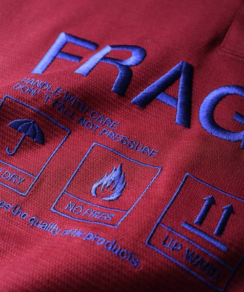 SHAREEF（シャリーフ）の「"FRAGILE" BIG POLO SHIRTS（ポロシャツ・メンズ・ブラック/レッド/ターコイズブルー/ホワイト・3/2/1）」の21枚目の写真