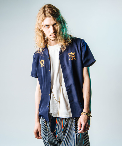 glamb(グラム)の「TOKYO SH / トウキョウシャツ(シャツ/ブラウス・メンズ・ネイビー/ブラック/レッド/ホワイト・1/0/4/3/2)」の4枚目の写真