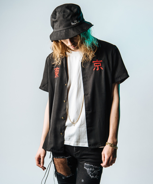 glamb(グラム)の「TOKYO SH / トウキョウシャツ(シャツ/ブラウス・メンズ・ネイビー/ブラック/レッド/ホワイト・1/0/4/3/2)」の3枚目の写真