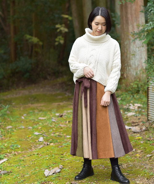 rps（アールピーエス）の「モールタートルケーブルニットプルオーバー（ニット/セーター・レディース・ピンク/アイボリー/ラベンダー・M）」の8枚目の写真