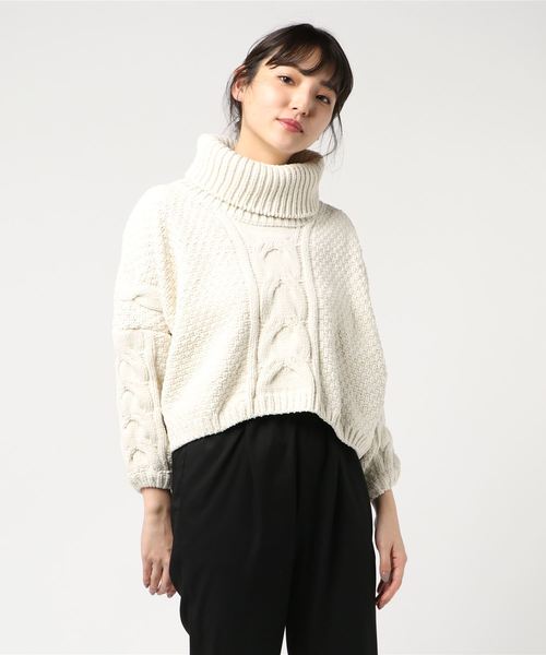 rps（アールピーエス）の「モールタートルケーブルニットプルオーバー（ニット/セーター・レディース・ピンク/アイボリー/ラベンダー・M）」の16枚目の写真