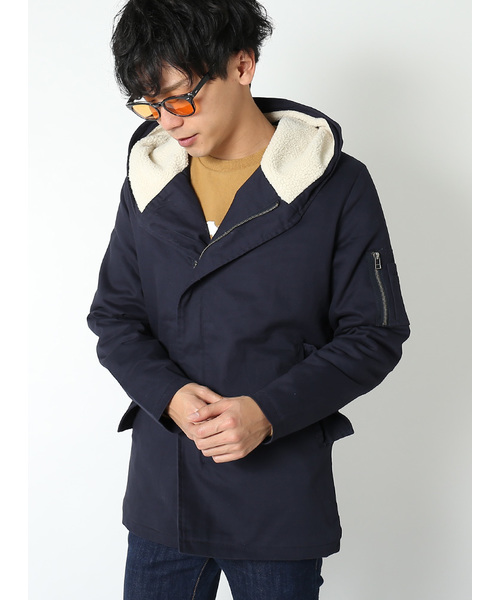 improves(インプローブス)の「ストレッチジャーマンクロスラップボアコート(モッズコート)」|ネイビー