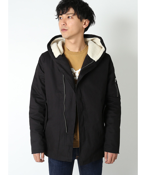 improves(インプローブス)の「ストレッチジャーマンクロスラップボアコート(モッズコート)」|ブラック