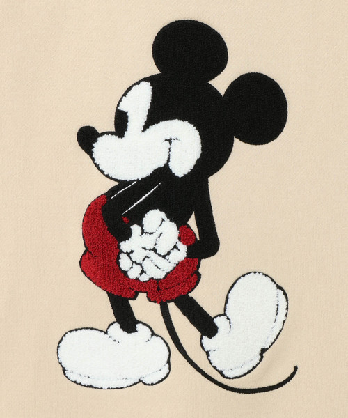 Disney(ディズニー)の「Disney(ディズニー)ミッキーサガラ刺繍裏毛トレーナー(スウェット・レディース・ホワイト/ベージュ・MEDIUM/LARGE)」の8枚目の写真