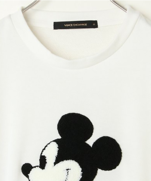 Disney(ディズニー)の「Disney(ディズニー)ミッキーサガラ刺繍裏毛トレーナー(スウェット・レディース・ホワイト/ベージュ・MEDIUM/LARGE)」の19枚目の写真