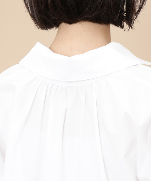 ADAM ET ROPE'(アダムエロペ)の「ギャザーサックワンピース(ワンピース・レディース・ホワイト/ライトグリーン・FREE)」の13枚目の写真