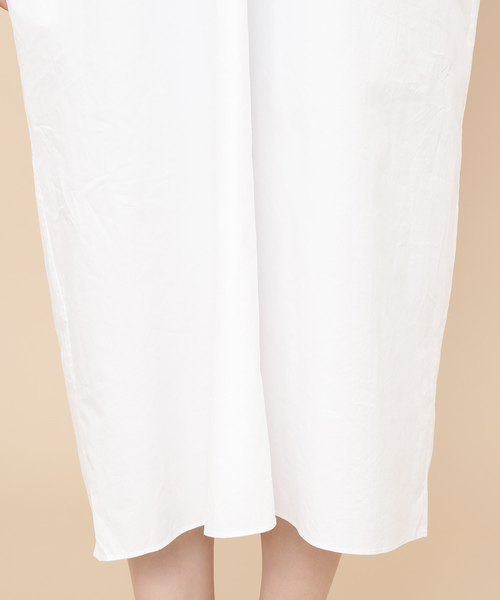 ADAM ET ROPE'(アダムエロペ)の「ギャザーサックワンピース(ワンピース・レディース・ホワイト/ライトグリーン・FREE)」の8枚目の写真