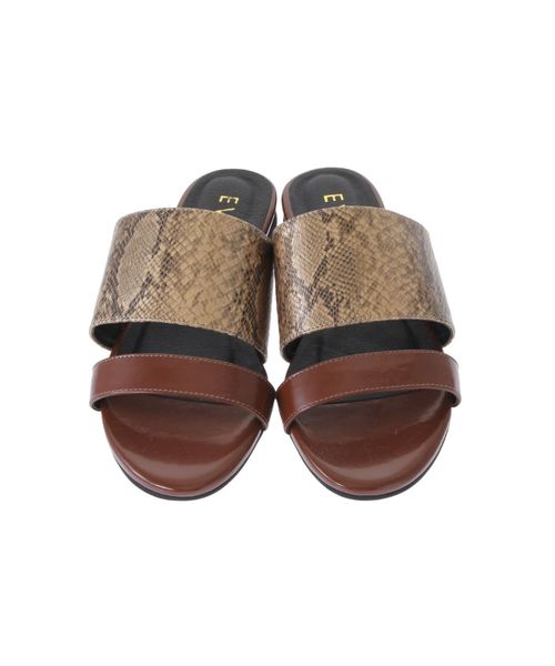 EVRIS(エヴリス)の「パイソンライクフラットサンダル(サンダル・レディース・ブラウン/ブラック・MEDIUM/LARGE)」の9枚目の写真