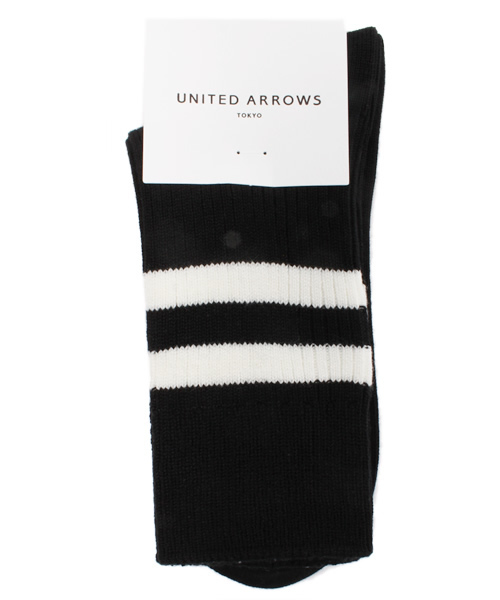 UNITED ARROWS（ユナイテッドアローズ）の「【CLASSY.7月号掲載 UA】UAB 2LINE ハイクルー ソックス ◆（ソックス/靴下・レディース・オフホワイト/ブラック・フリー）」の5枚目の写真