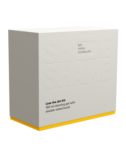 SHOE SHAME(シューシェイム)の「〈SHOE SHAME/シューシェイム〉 LOSE THE DIRT KIT クリーニングキット シューケアセット(シューケア用品・メンズ・ホワイト×イエロー・FREE)」の3枚目の写真