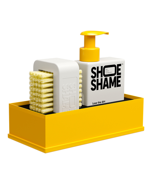 SHOE SHAME(シューシェイム)の「〈SHOE SHAME/シューシェイム〉 LOSE THE DIRT KIT クリーニングキット シューケアセット(シューケア用品・メンズ・ホワイト×イエロー・FREE)」の11枚目の写真