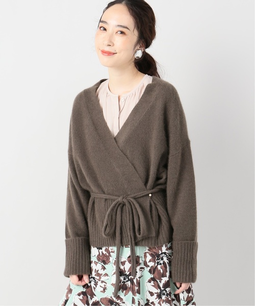 La TOTALITE（ラトータリテ）の「ラクーン混カシュクールカーディガン◆（カーディガン/ボレロ・レディース・チャコールグレー/ベージュ/ウッド・FREE）」の21枚目の写真