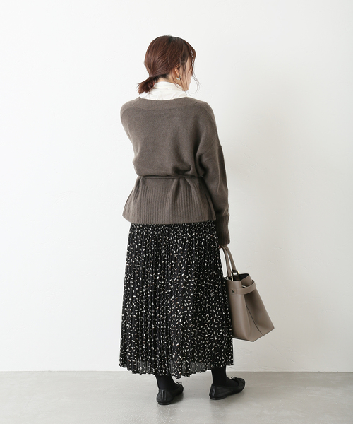 La TOTALITE（ラトータリテ）の「ラクーン混カシュクールカーディガン◆（カーディガン/ボレロ・レディース・チャコールグレー/ベージュ/ウッド・FREE）」の22枚目の写真