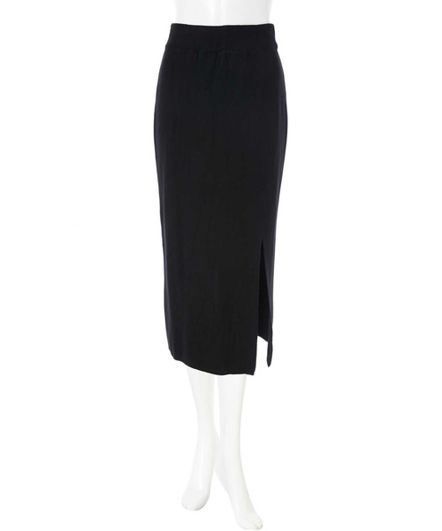 fifth（フィフス）の「サイドスリットロングニットスカート（スカート・レディース・ブラック/ホワイト・MEDIUM）」の4枚目の写真