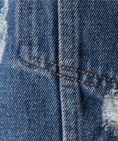 WEGO（ウィゴー）の「WEGO/ダメージデニムGジャン（デニムジャケット・レディース・インディゴブルー・FREE）」の5枚目の写真