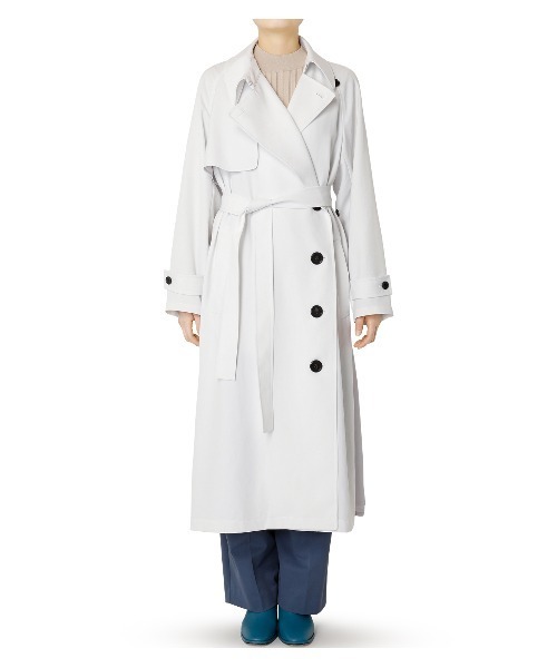 LE CIEL BLEU(ルシェルブルー)の「Asymmetric Trench Coat(トレンチコート・レディース・ホワイト/ベージュ・36)」の10枚目の写真