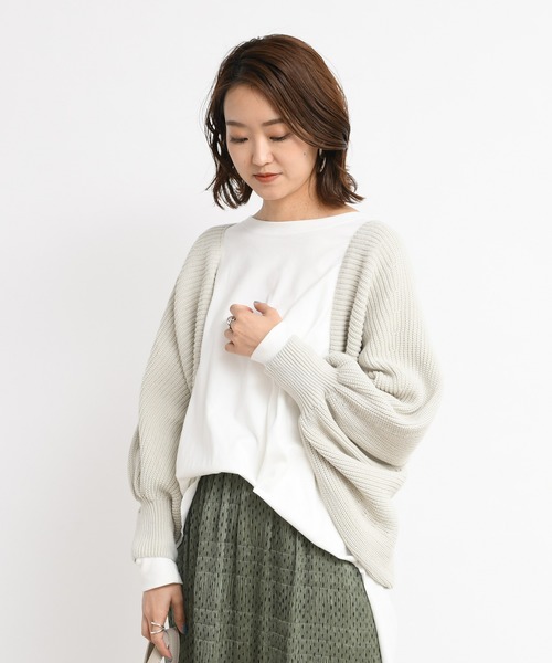 DouDou（ドゥドゥ）の「ボレロカーディガン（カーディガン/ボレロ・レディース・キナリ/ミント・FREE）」の2枚目の写真